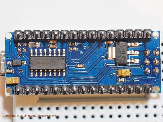 Arduino nano 互換ボード裏面
